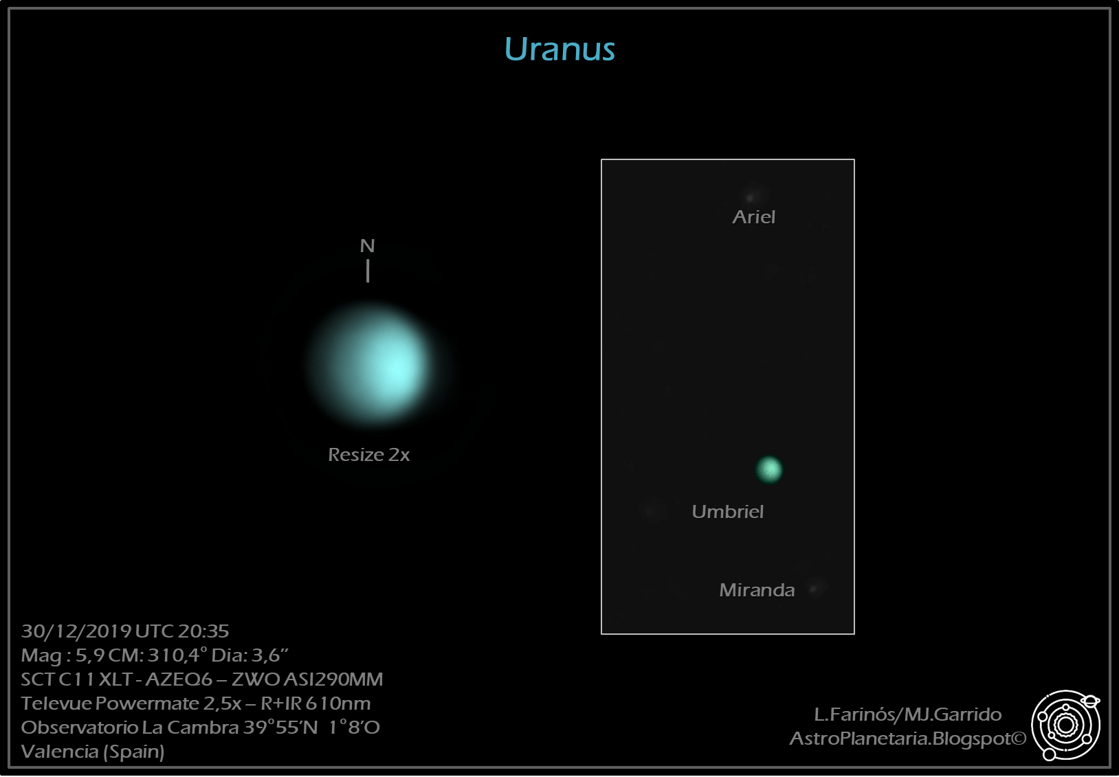astrofotografia planetaria urano