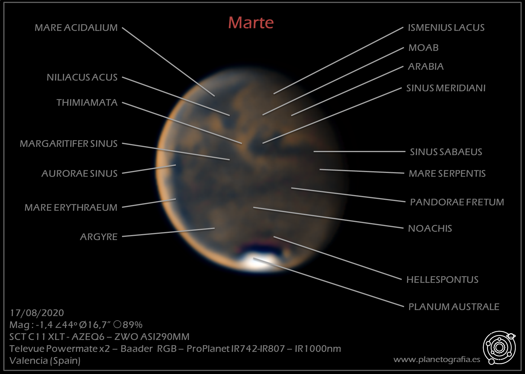 astrofotografia planetaria Marte